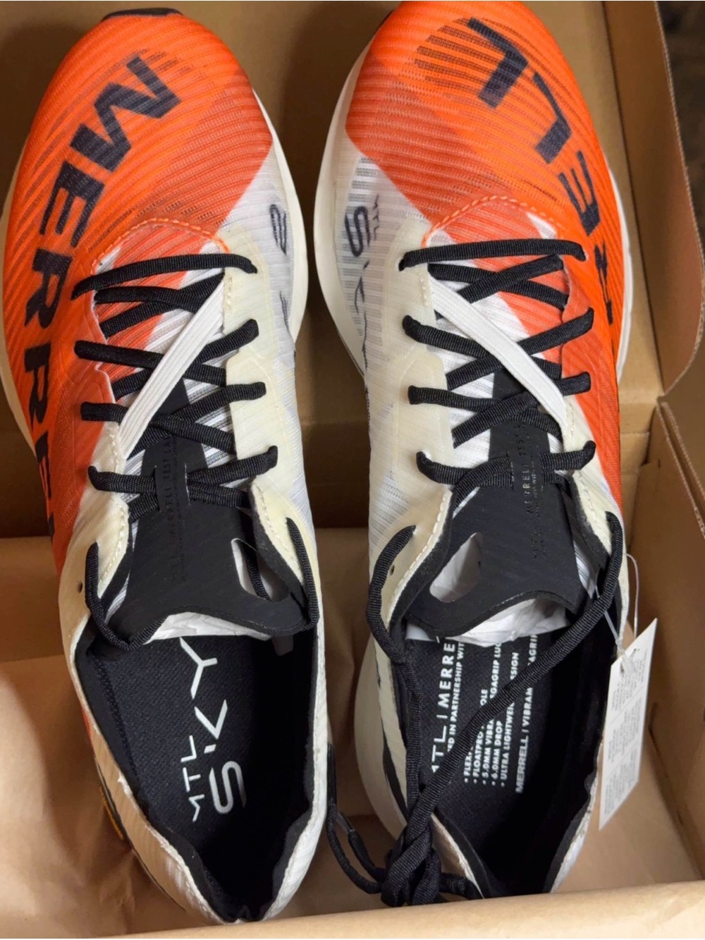 Merrell Men’s Orange, White and Black Athletic Running Shoes